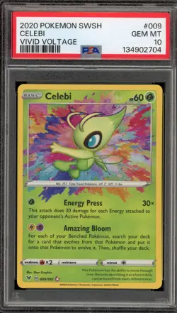 Pokemon Celebi Vivid Voltage Amazing Rare #009 PSA 10 Gem Mint - Image 1