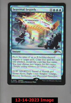 1x Seasonal Sequels - FOIL PROMO Holiday 2023 WPN MTG Unique & Misc. Promos NM M - Image 3