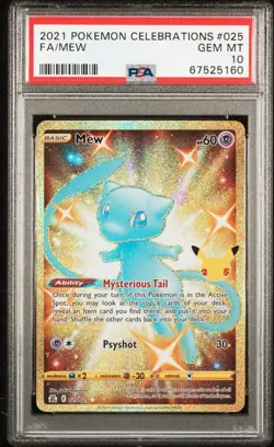 Pokemon 2021 Celebrations #025 FA/MEW Gold Gem Mint PSA 10 - Image 1