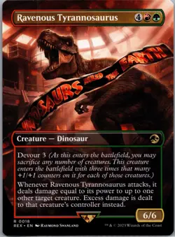 Ravenous Tyrannosaurus (Borderless) Universes Beyond: Jurassic World MTG - Image 1