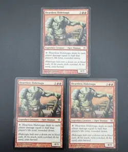 3x; MTG; Magic The Gathering; Heartless Hidetsugu; MP-LP - Image 1