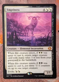 MTG Emptiness - Lorwyn Eclipsed - Regular #222 Near Mint - Image 1