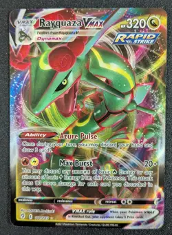Pokemon Rayquaza VMAX Holo Ultra Rare Card Evolving Skies 111/203SWSH07 - Image 1