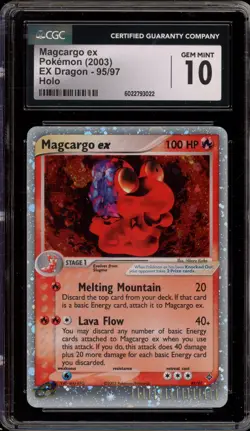 Pokemon Magcargo ex EX Dragon Ultra Rare #95 CGC 10 Gem Mint - Image 1