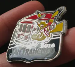 Pikachu San Francisco World Championships Pokemon Pin Badge Metal 2016 Enamel - Image 4