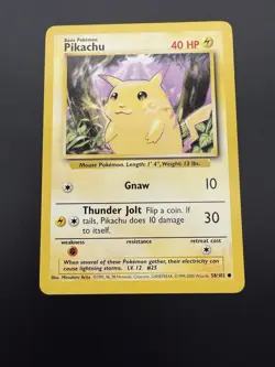 Pikachu 58/102 | Base Set | Common Pokemon Card | MP - Image 1