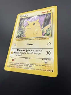 Pikachu 58/102 | Base Set | Common Pokemon Card | MP - Image 2