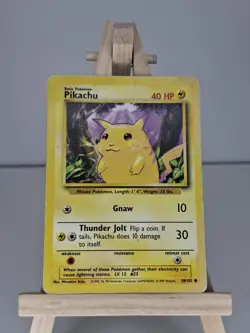 Pokemon TCG Pikachu Base Set 58/102 Common MP - Image 1