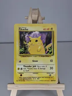 Pokemon TCG Pikachu Base Set 58/102 Common MP - Image 3