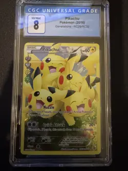 Pikachu RC29/RC32 - CGC 8 NM/Mint - Generations Radiant Collection -Pokemon 2016 - Image 1