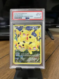 Pokemon TCG 2016 Pikachu RC29/RC32 XY Generations Radiant Collection PSA NM-MT 8 - Image 1