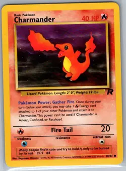 Charmander 50/82 Non Holo Team Rocket - Pokemon Card - NM - Image 1