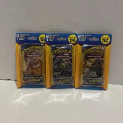3 Pokemon DG Mini Blisters sealed - SUN & MOON Unbroken Bonds 3 CARDS Per Pack - Image 1