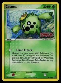 Pokemon Card - Cacnea Power Keepers 46/108 Common Reverse Holo Stamped - Image 1