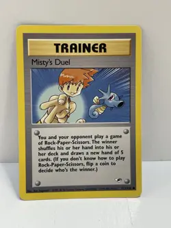 Pokemon WOTC TCG Vintage Misty's Duel 123/132 Gym Heroes Regular LP - Image 1