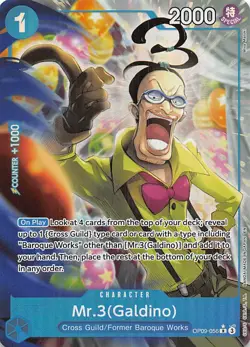 Mr.3Galdino Alternate Art Foil OP09-056 PRB-02 The Best Vol 2 One Piece - Image 1