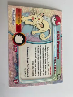 Meowth #52 Persian #53 151 Original Topps Pokemon Vintage Lot Cards 1999 set - Image 5