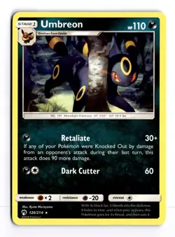 Umbreon 120/214 Lost Thunder Rare Pokemon Moderate Play+ - Image 1