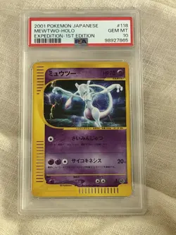 Pokemon Mewtwo 2001 Holo E-Series Expedition 1st Ed Japanese #118/128 PSA 10 - Image 1