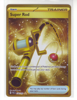 Super Rod 276/193 - Pokemon GOLD HYPER RARE Full Art Item - PALDEA EVOLVED - NM - Image 1