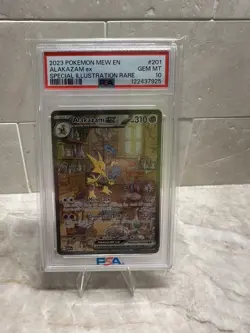 2023 POKEMON EN-151 201 ALAKAZAM EX SPECIAL ILLUSTRATION RARE PSA 10 - Image 1