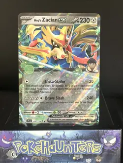 Pokemon Card Hop’s Zacian Ex 111/159 Journey Together Double Rare Holo NM - Image 1