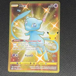 Pokemon TCG Mew Celebrations 025/025 Secret Rare Full Art Holo Mysterious Tail - Image 1