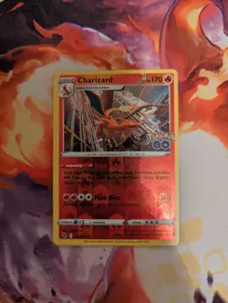 Pokemon TCG Charizard Pokemon Go 010/078 Reverse Holo Rare Card Near Mint - Image 3