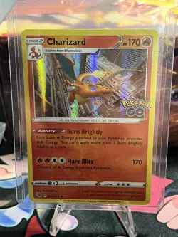 Pokemon TCG Charizard Pokemon GO 010/078 Reverse Holo Rare - Image 1