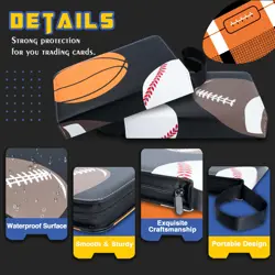 Football Card Binder, 9 Pocket Sports Card Binder, 720 Double Sided Pocket Wa... - Image 2
