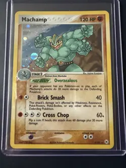 Machamp Holo 9/101 Pokemon Card EX Hidden Legends 2004 Rare Vintage - Image 1