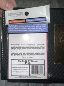 YuGiOh Player’s Choice Pink Sleeves - Japanese Size 60 ct (ORIGINAL; VERY RARE) - Image 2