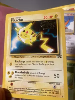 Pikachu 4 Black Star Promo The First Movie Pokemon Card WOTC - Image 1