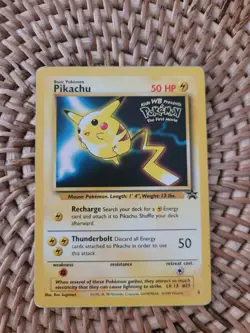 Pikachu 4 Black Star Promo The First Movie Pokemon Card WOTC - Image 1
