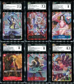 One Piece CGC 7.5/8/8.5! Bundle/Lot! 6 Cards! Monkey D Luffy, Boa Hancock, Brook - Image 1