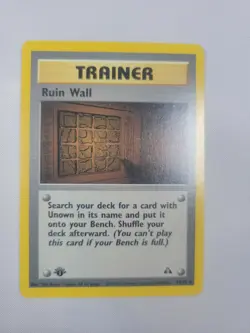 Pokemon TCG Neo Discovery Ruin Wall Trainer Card 74 1st Edition - Image 1