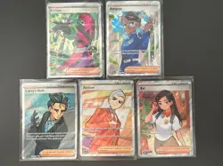 Pokemon TCG Prismatic Evolutions Full Art Trainer Bundle X5 Cards - Pack Fresh - Image 1
