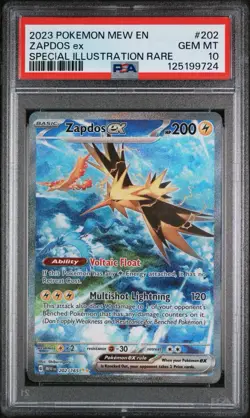 Pokemon Zapdos ex 151 MEW EN Special Illustration Rare #202 PSA 10 Gem Mint - Image 1