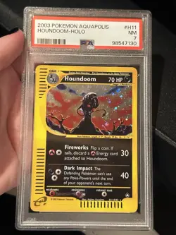 Houndoom Aquapolis Holo Rare 2003 H11/H32 PSA 7 Pokemon TCG - Image 1