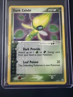 Pokemon TCG Dark Celebi Holo Rare Card Hidden Legends 4/101 LP - Image 1