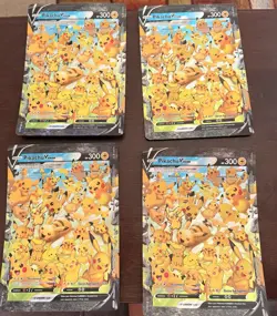 Pikachu v Union Jumbo SWSH 141 - Lot Of 8 Jumbo Cards All Clean Copies - Image 2