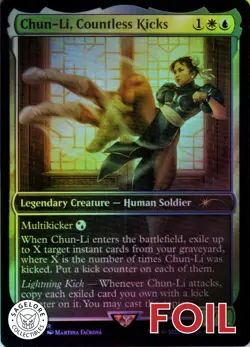 MTG Chun-Li, Countless Kicks (432) | NM Foil | Secret Lair Street Fighter {SLD} - Image 1