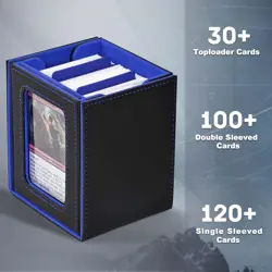 ZLCA MTG Deck Box with Commander Window Display, Trading Card Storage Box Holds - Image 4