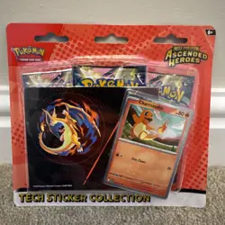 Pokemon Mega Evolution Ascended Heroes Charmander Tech Sticker Collection 🔥 - Image 1