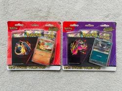 ⭐ 2 x Pokemon Ascended Heroes Tech Sticker Collection | Gastly & Charmander 🆕 - Image 1