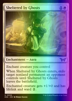 MTG Sheltered by Ghosts (30/499) Duskmourn House of Horror LP FOIL - Image 1