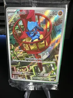 ⭐SEALED Riolu SVP 010 ⭐ Mega Evolution Pokemon TCG Card Black Star Promo Holo - Image 1