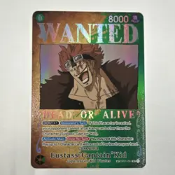 Bandai One Piece CCG Eustass "Captain" Kid OP01-051 Holo 8000 Power Card - Image 1