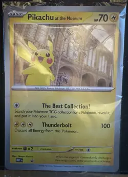 Pokemon TCG Pikachu At The Museum Jumbo Card Promo Card Sealed. - Image 1