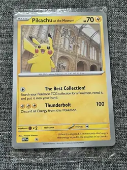 Pokemon TCG Pikachu at the Museum Jumbo Promo Card Sealed - Image 1